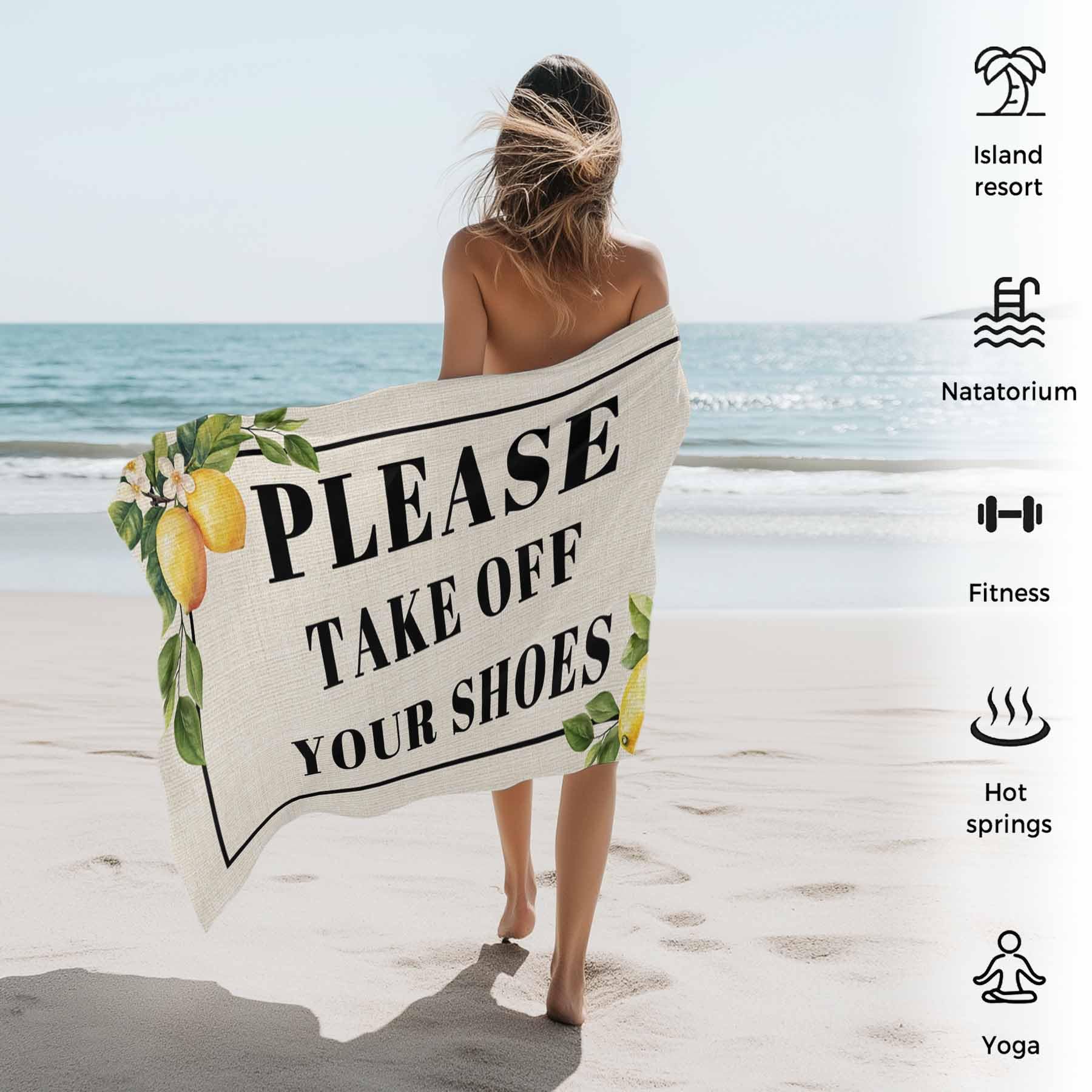 Amazon.com: Oversized Beach Towel Take off Your Shoes Soft Quick